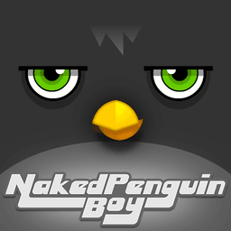 Naakte pinguïnjongen